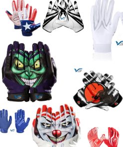 American Football Gloves High Quality OEM Service Custom Made Sticky Full Finger Silicone Viga Sports Professional Use Custom