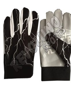 Custom American Football Gloves High Quality Silicon Printed Super Sticky Palm Premium Receiver Gloves Sublimation Hand Grip
