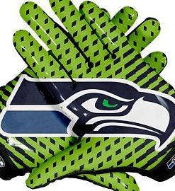 Customised American Football Gloves Synthetic Leather High Sticky Palm Sublimated Back Receiver Design Custom Logo Model FG-3201