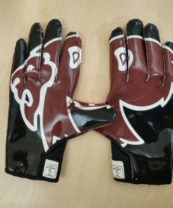 Customised American Football Receiver Safety Gloves Non-Slip Synthetic Leather Palm Sublimated Back Design Unisex Sports