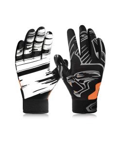Professional Silicone Palm Non-Slip Grip Control Full Finger American Football Gloves Customize Youth Football Receiver Gloves