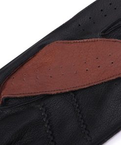Wholesale Custom Bicolor Leather Driving Gloves – High-Quality Real Leather Racing Mitts – Breathable Men's Vintage Style Car